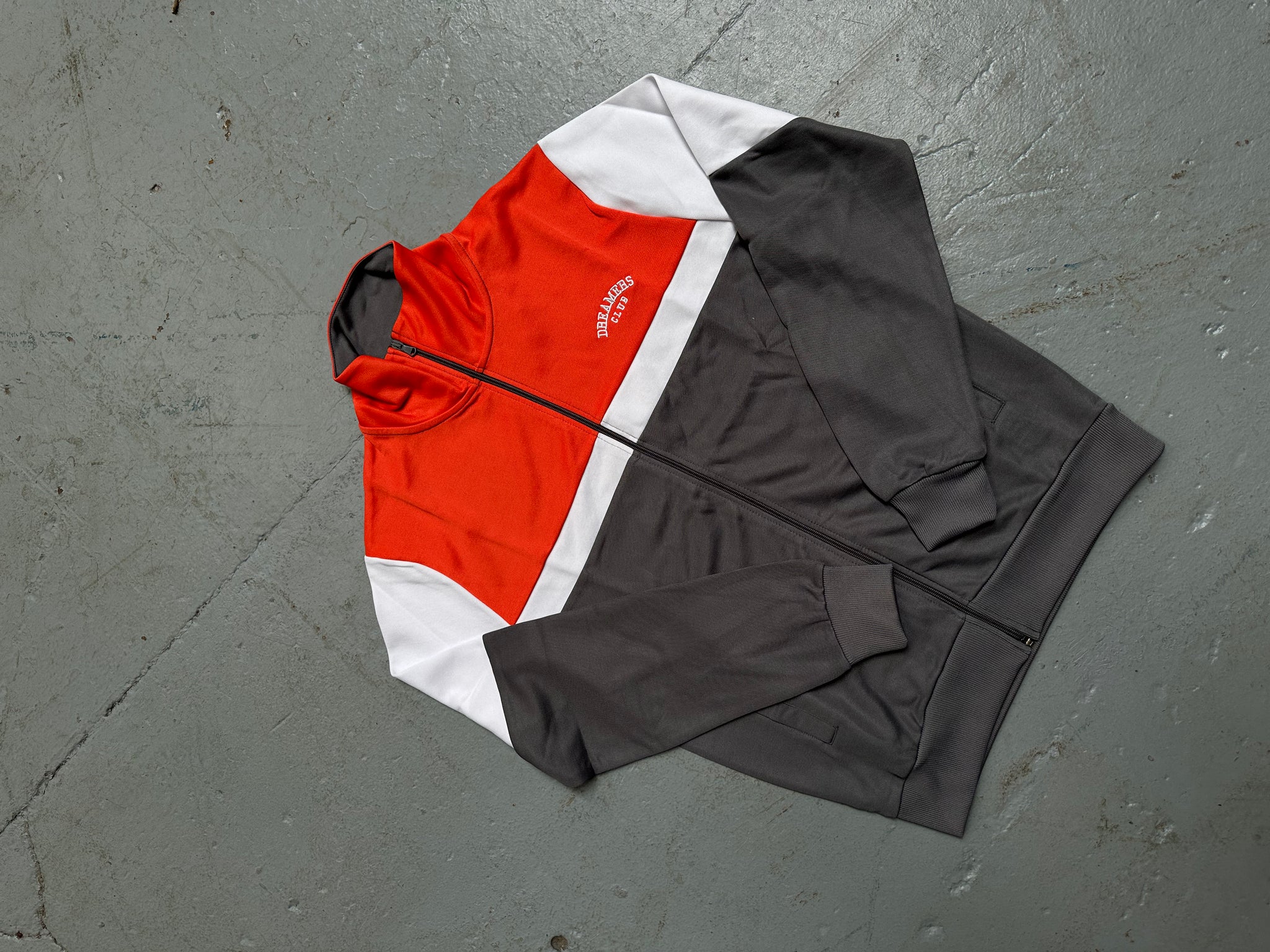 Dreamers Club Sports track top - Orange/grey