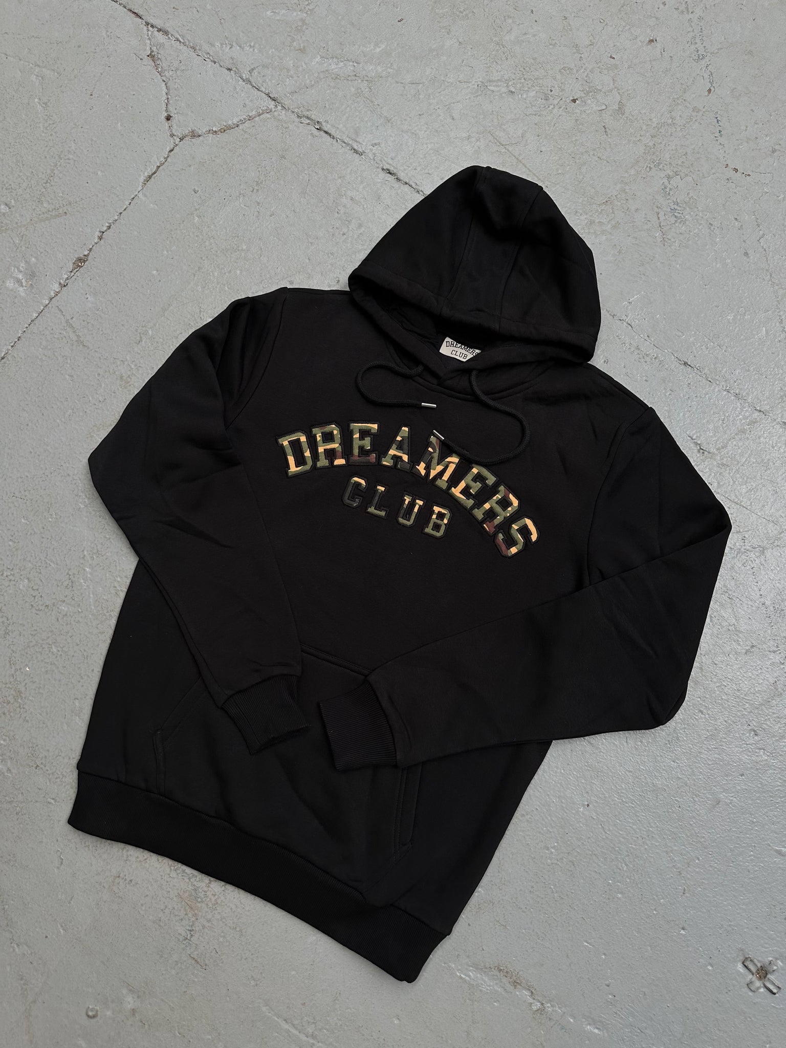 Dreamers Club Pullover Hood, Black camo